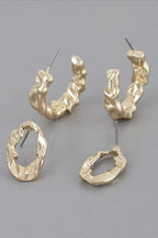 Mini Textured Latch Hoop Earrings Set | Mixtshop LLC