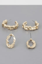 Mini Textured Latch Hoop Earrings Set | Mixtshop LLC