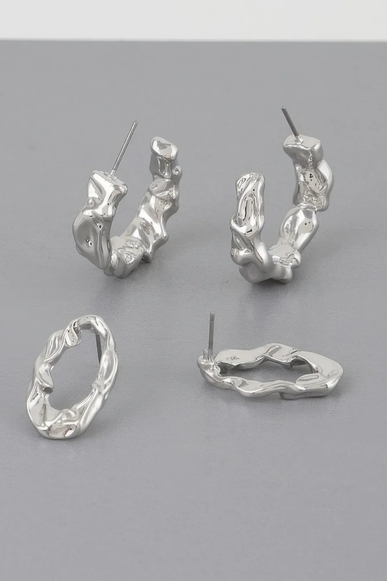 Mini Textured Latch Hoop Earrings Set | Mixtshop LLC