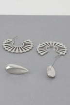 Sunray Flat Hoop Earrings Set | Mixtshop LLC