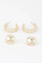 Gold Link Cuff Earrings Set | Mixtshop LLC