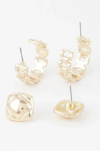 Gold Link Cuff Earrings Set | Mixtshop LLC