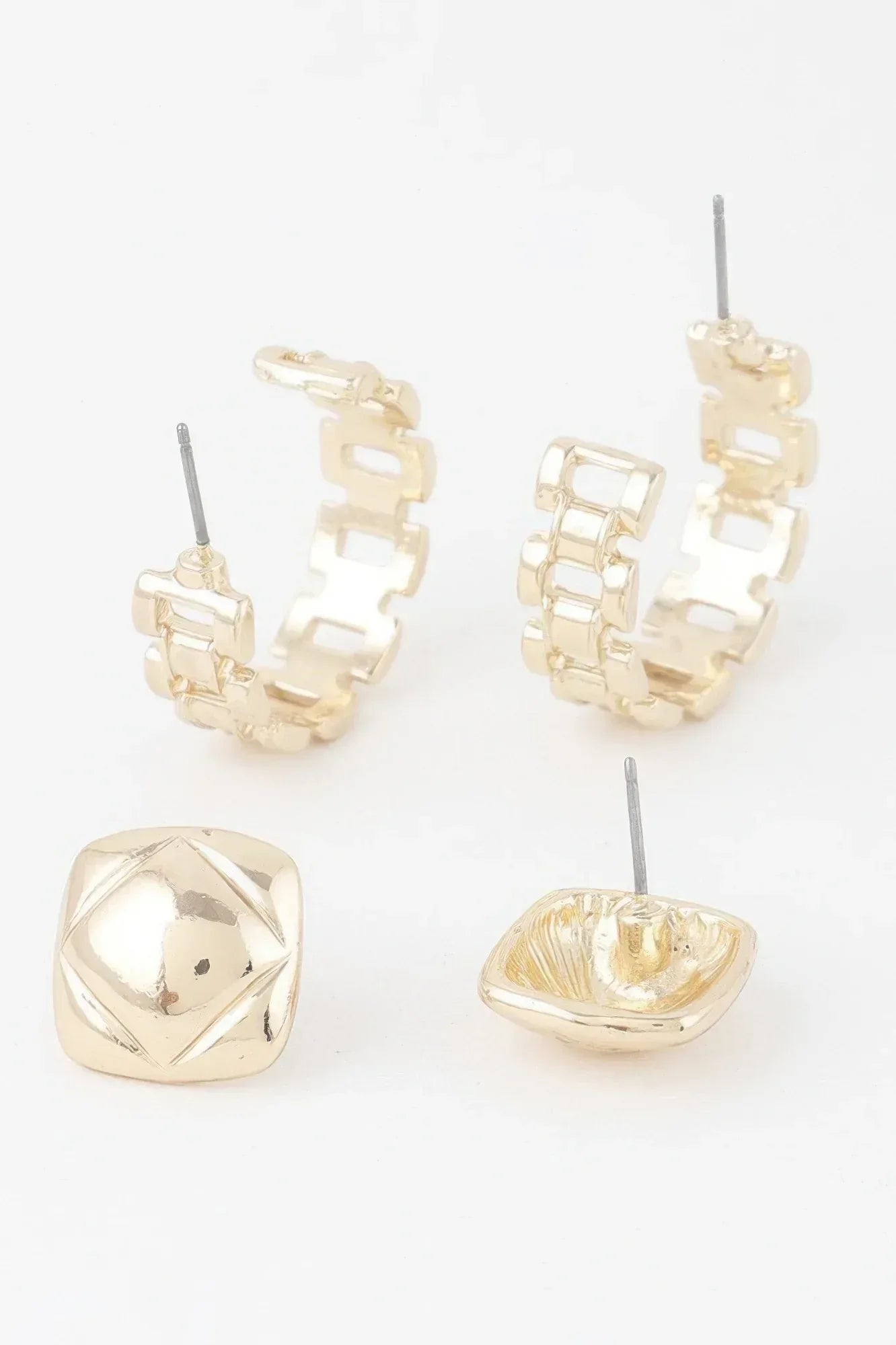 Gold Link Cuff Earrings Set | Mixtshop LLC