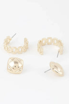 Gold Link Cuff Earrings Set | Mixtshop LLC