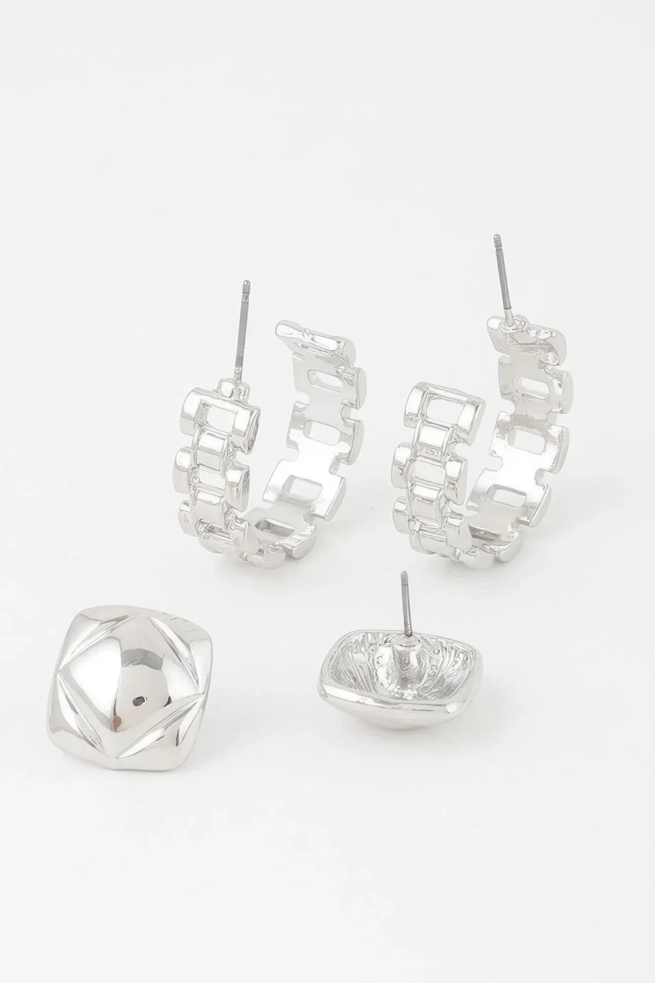 Gold Link Cuff Earrings Set | Mixtshop LLC