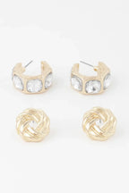 Embellished Zircon Earrings Set | Mixtshop LLC