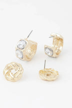 Embellished Zircon Earrings Set | Mixtshop LLC