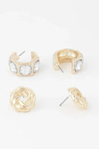 Embellished Zircon Earrings Set | Mixtshop LLC