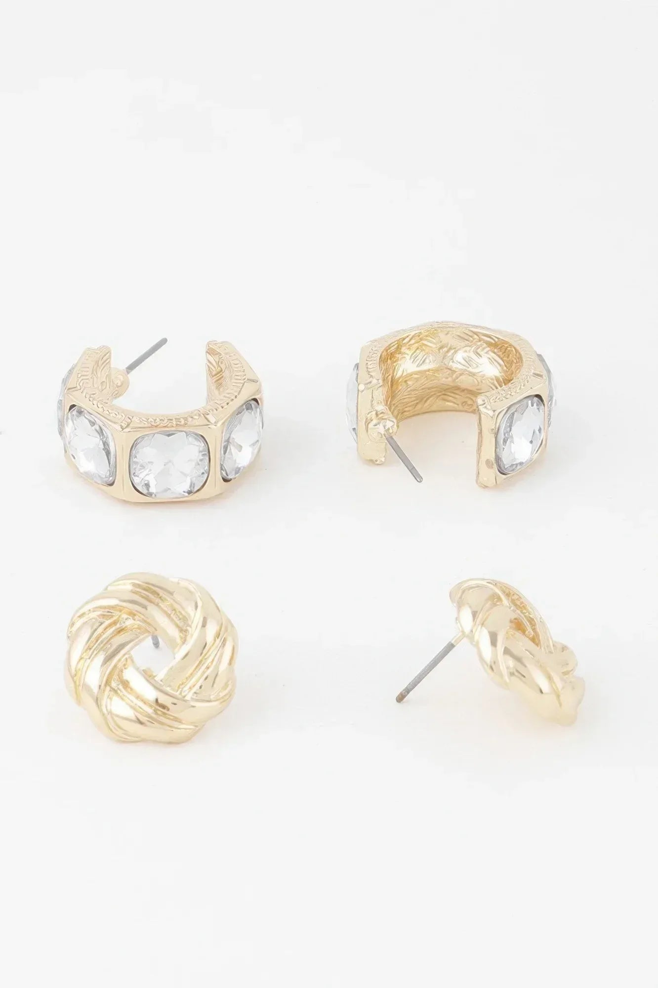 Embellished Zircon Earrings Set | Mixtshop LLC