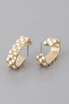 Textured Ware Brass Cuff Earrings | Mixtshop LLC