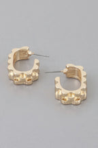 Textured Ware Brass Cuff Earrings | Mixtshop LLC