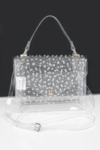 Rhinestone Hot Fix Clear Crossbody Bag | Mixtshop LLC
