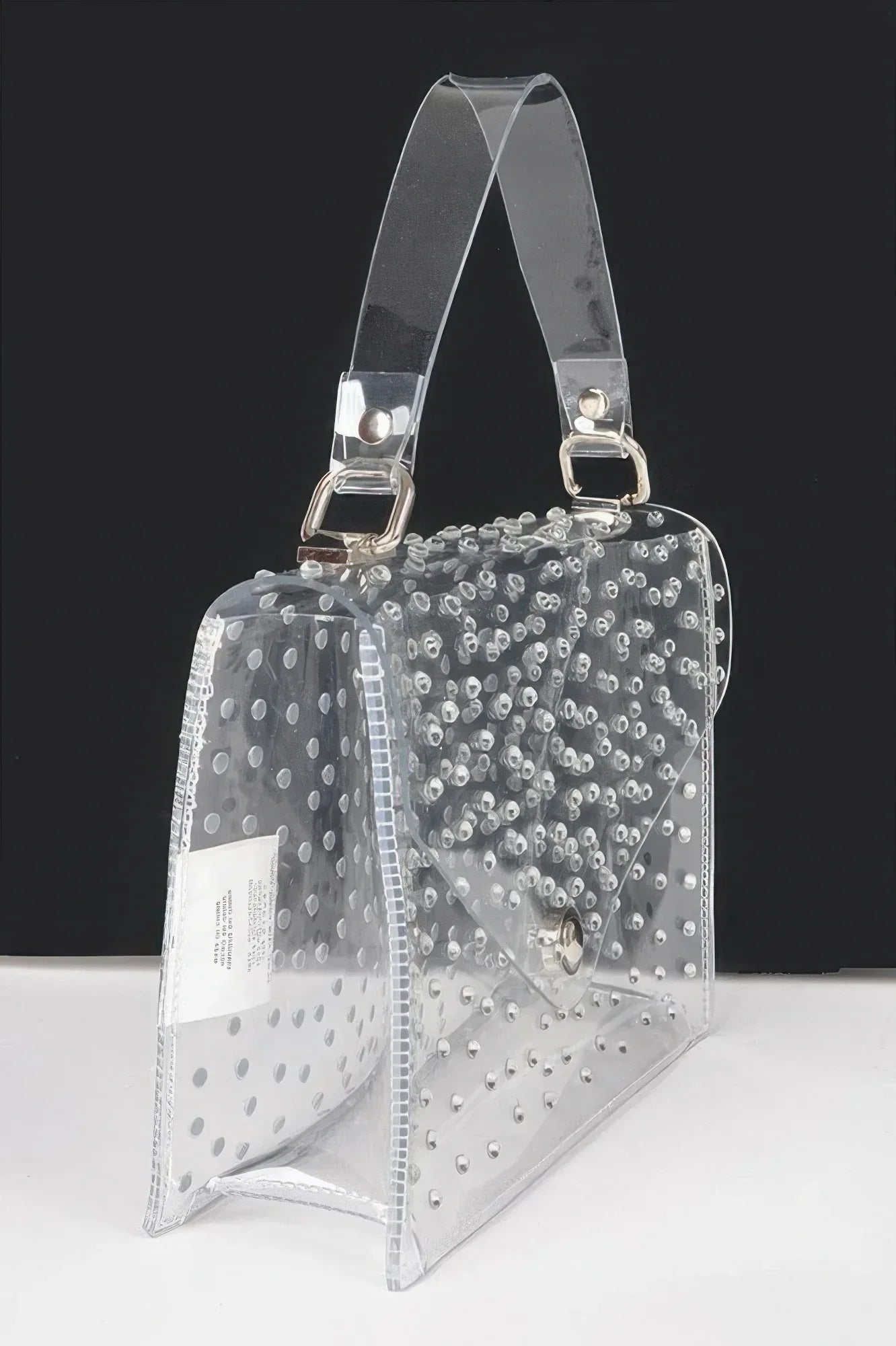 Rhinestone Hot Fix Clear Crossbody Bag | Mixtshop LLC