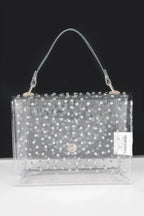 Rhinestone Hot Fix Clear Crossbody Bag | Mixtshop LLC
