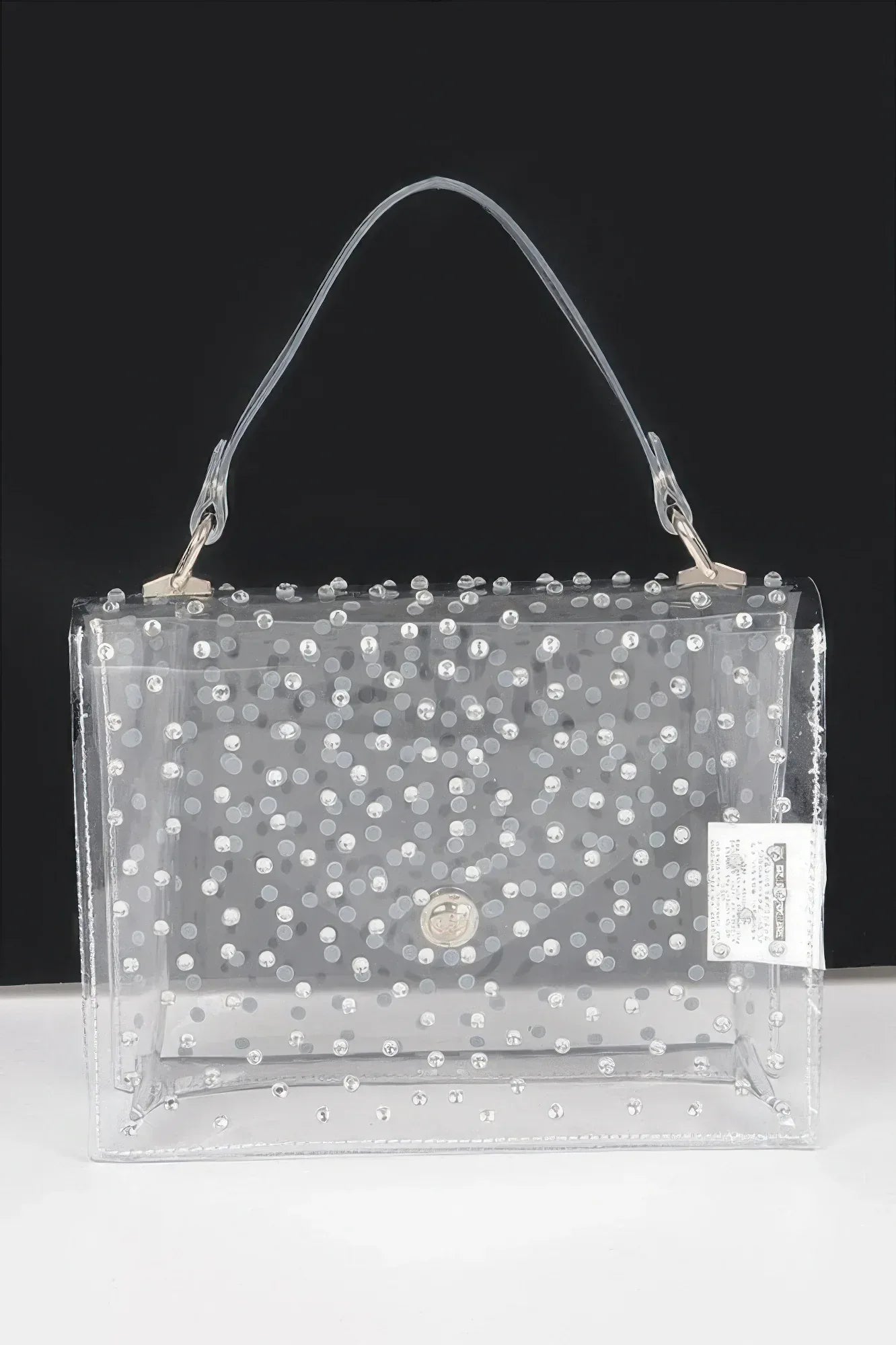 Rhinestone Hot Fix Clear Crossbody Bag | Mixtshop LLC