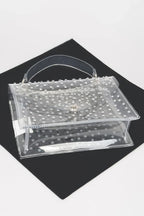Rhinestone Hot Fix Clear Crossbody Bag | Mixtshop LLC
