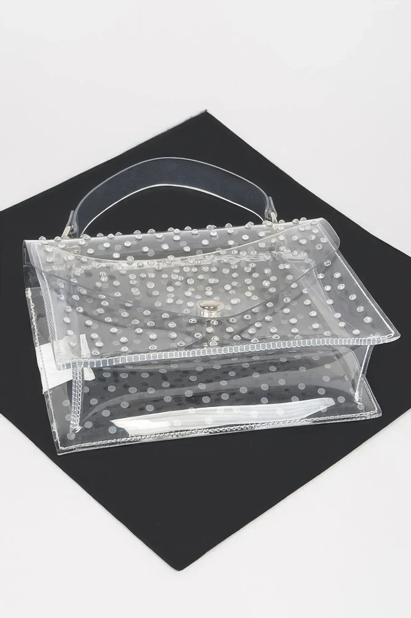 Rhinestone Hot Fix Clear Crossbody Bag | Mixtshop LLC