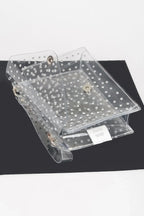Rhinestone Hot Fix Clear Crossbody Bag | Mixtshop LLC