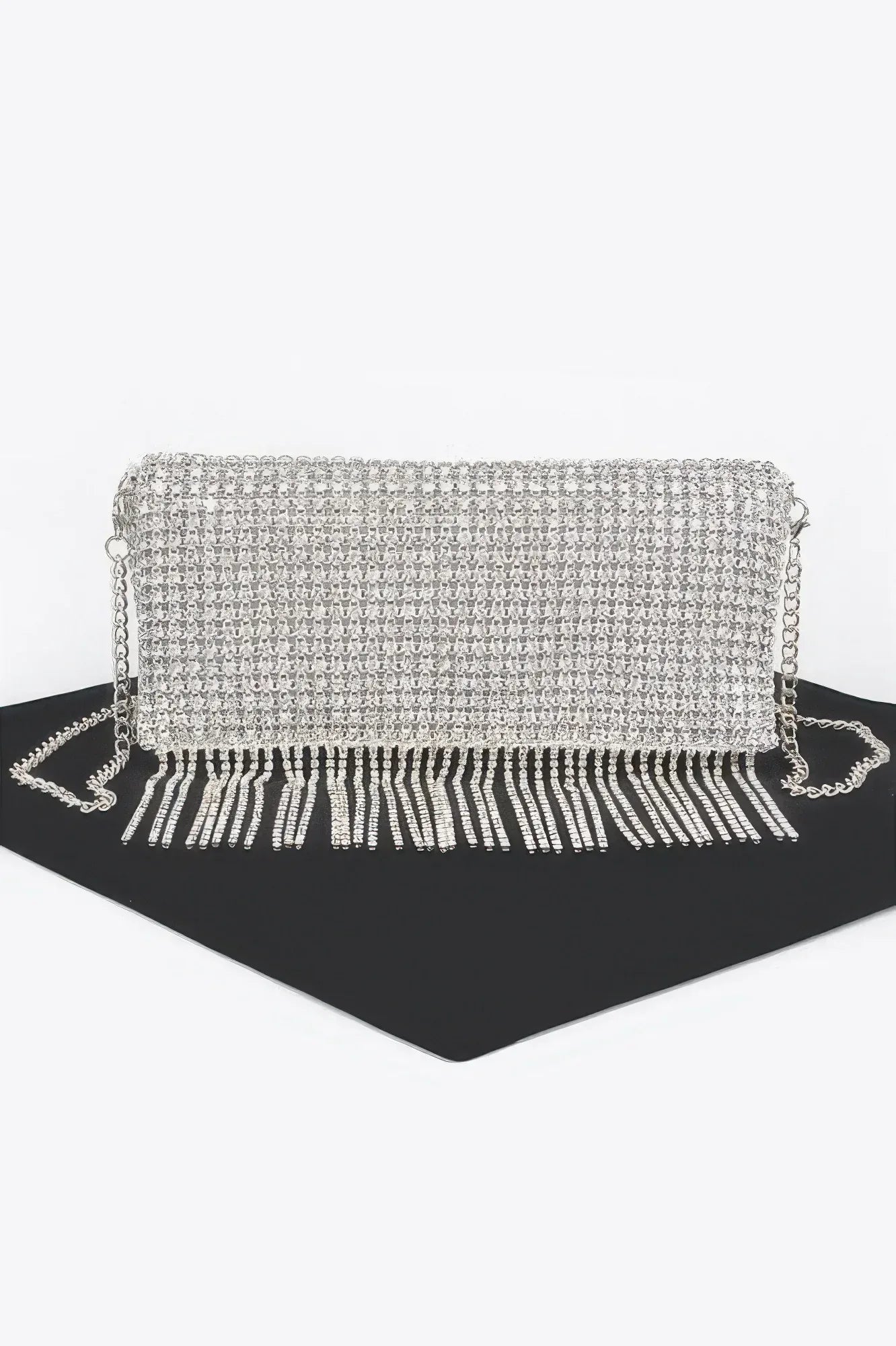 Rhinestone Fringe Clutch | Mixtshop LLC Main image