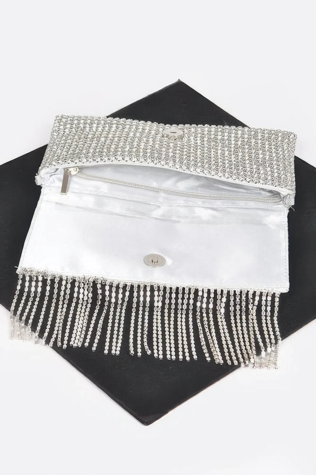 Rhinestone Fringe Clutch | Mixtshop LLC