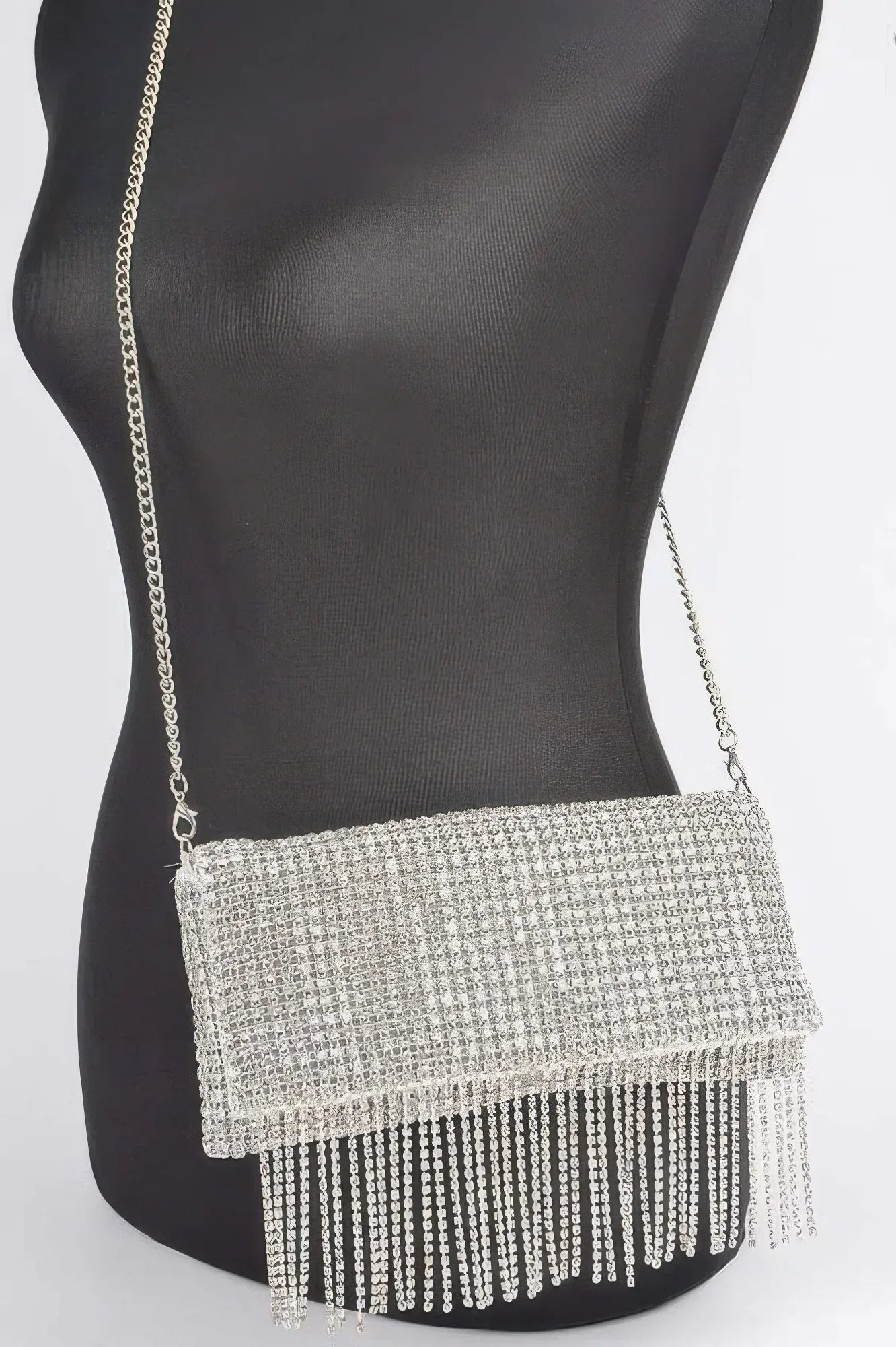 Rhinestone Fringe Clutch | Mixtshop LLC