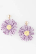 Cute Tweed Flower Earrings | Mixtshop LLC