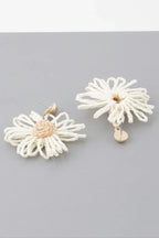 Cute Tweed Flower Earrings | Mixtshop LLC