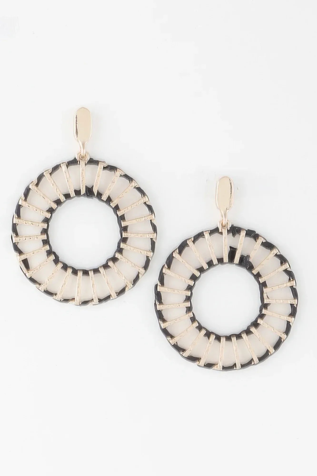 Twisted Weaved Disk Earrings | Mixtshop LLC Main image