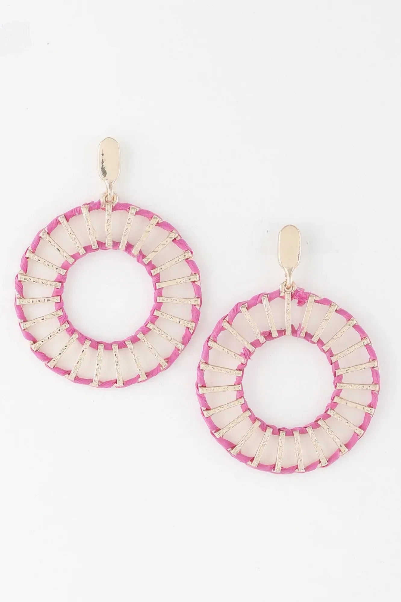 Twisted Weaved Disk Earrings Secondary image
