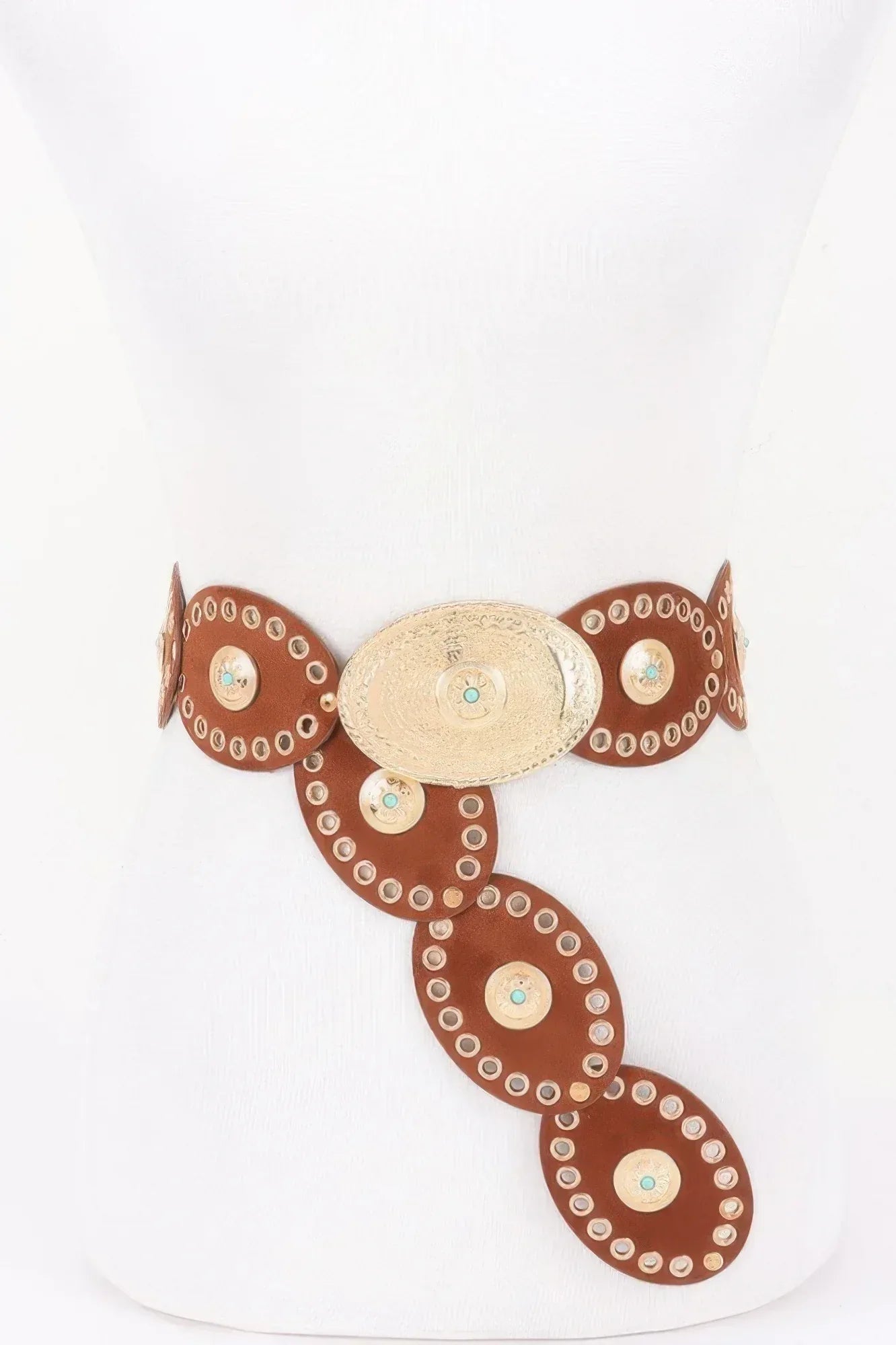 Oval Studded Statement Belt | Mixtshop LLC Main image