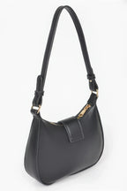 Vegan Leather Small Hobo Bag W/metal Ribbon | Mixtshop LLC