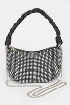 Hot Fix Stone Twisted Handle Small Hobo Bag | Mixtshop LLC