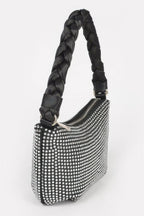 Hot Fix Stone Twisted Handle Small Hobo Bag | Mixtshop LLC