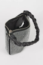 Hot Fix Stone Twisted Handle Small Hobo Bag | Mixtshop LLC