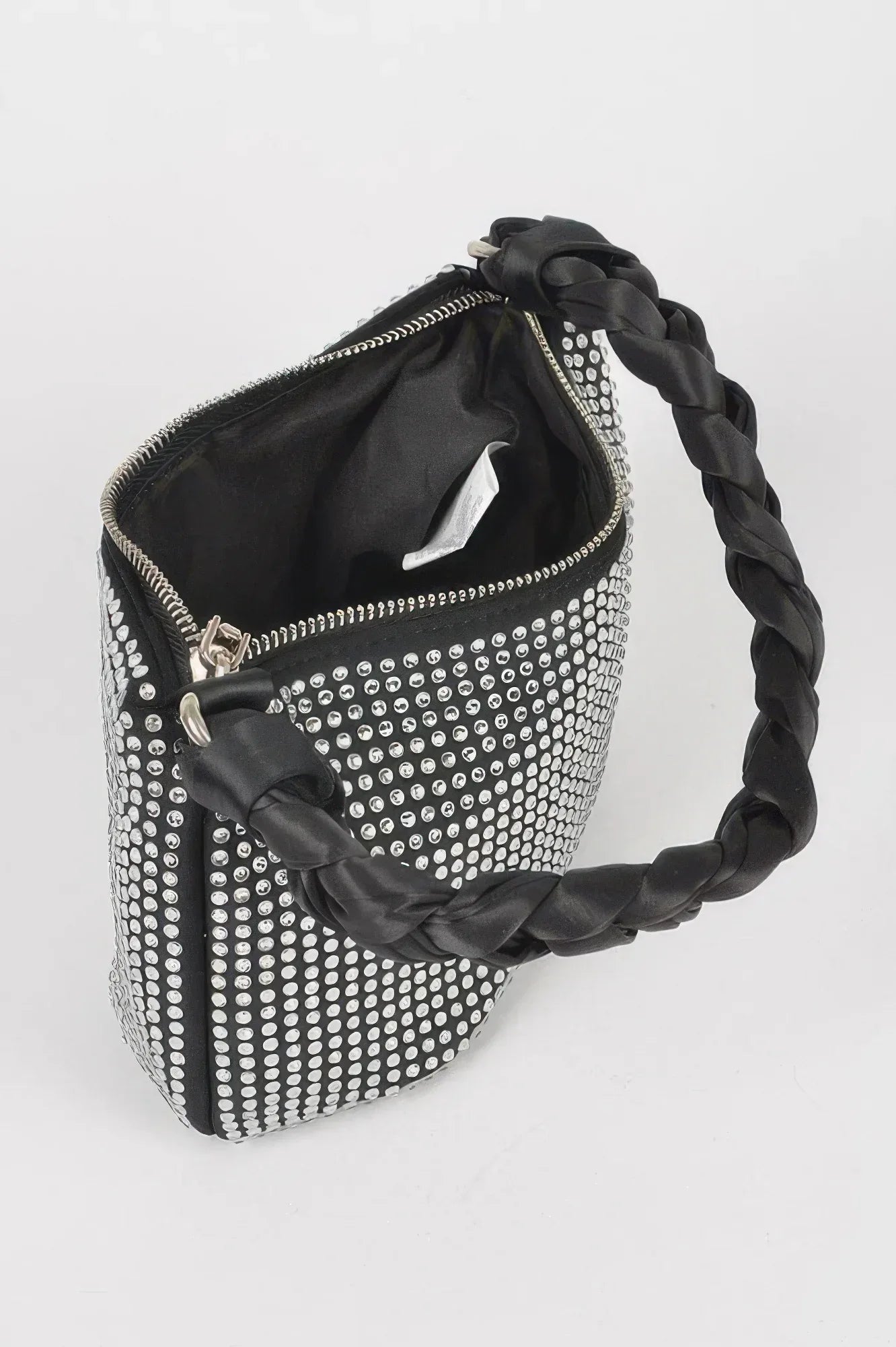Hot Fix Stone Twisted Handle Small Hobo Bag | Mixtshop LLC