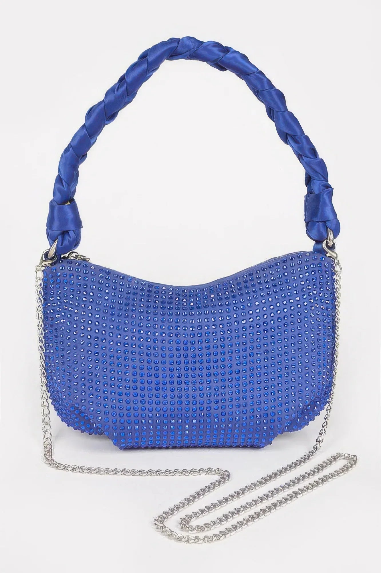 Hot Fix Stone Twisted Handle Small Hobo Bag | Mixtshop LLC