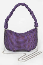 Hot Fix Stone Twisted Handle Small Hobo Bag | Mixtshop LLC