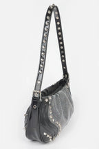 Hot Fix Stones Metal Stud Shoulder Bag | Mixtshop LLC