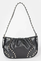 Hot Fix Stones Metal Stud Shoulder Bag | Mixtshop LLC