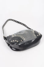 Hot Fix Stones Metal Stud Shoulder Bag | Mixtshop LLC