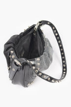 Hot Fix Stones Metal Stud Shoulder Bag | Mixtshop LLC