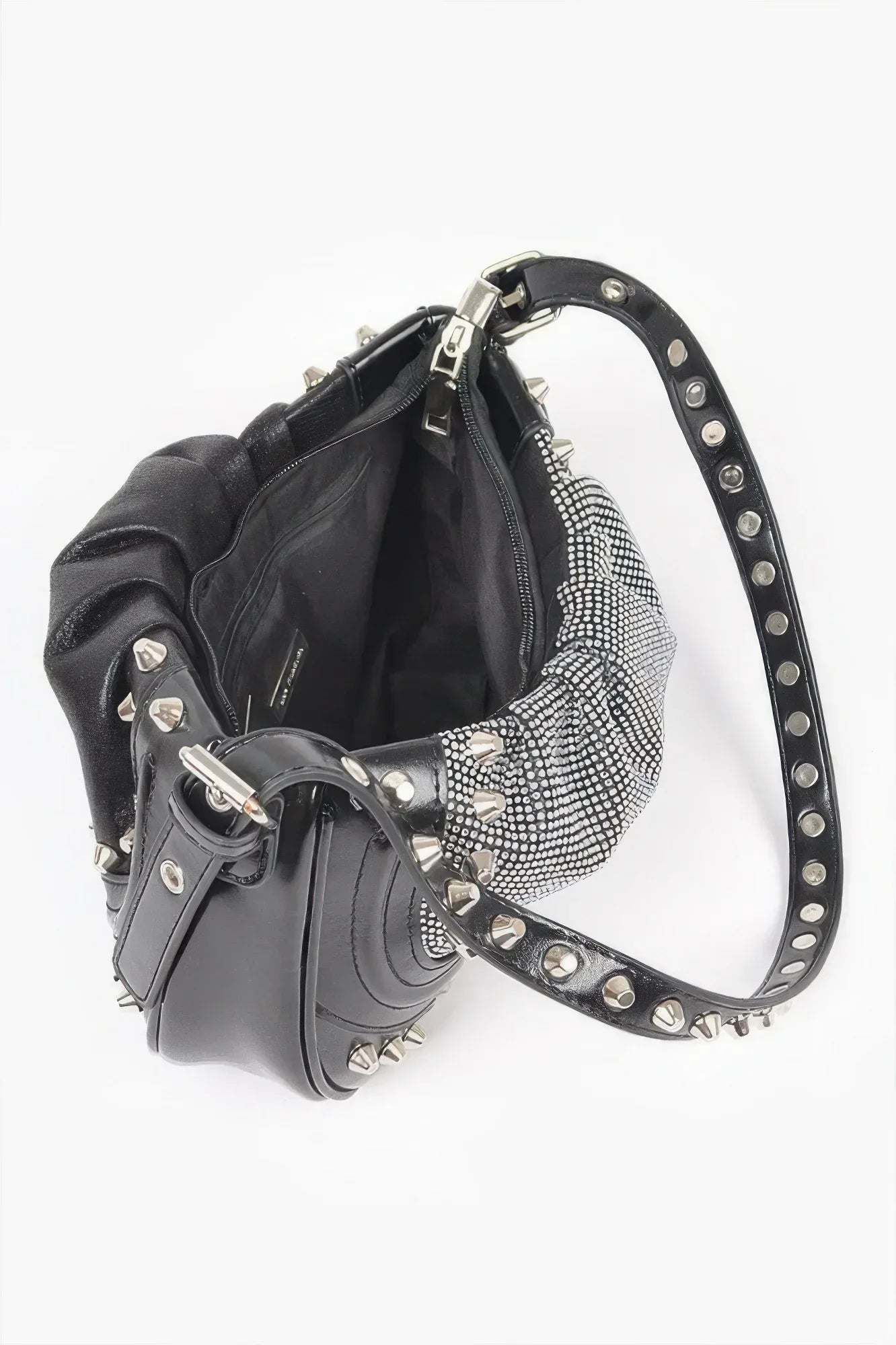Hot Fix Stones Metal Stud Shoulder Bag | Mixtshop LLC
