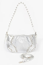 Hot Fix Stones Metal Stud Shoulder Bag | Mixtshop LLC