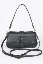 Vegan Metal Buckle Shoulder Bag | Mixtshop LLC
