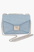 Hot Fix Rhinestone Denim Clutch | Mixtshop LLC