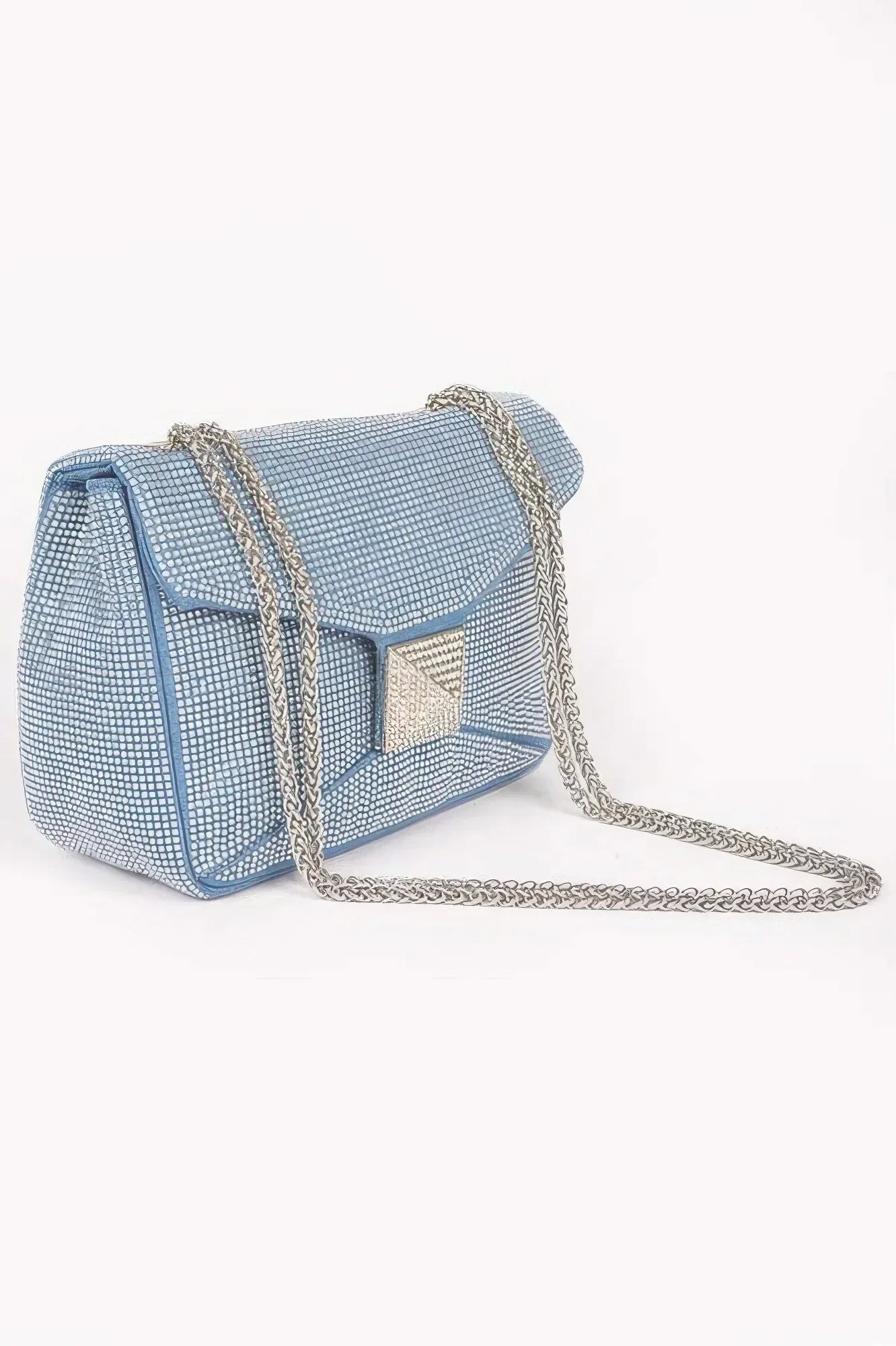 Hot Fix Rhinestone Denim Clutch | Mixtshop LLC