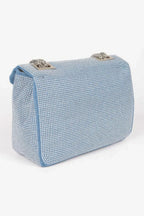 Hot Fix Rhinestone Denim Clutch | Mixtshop LLC