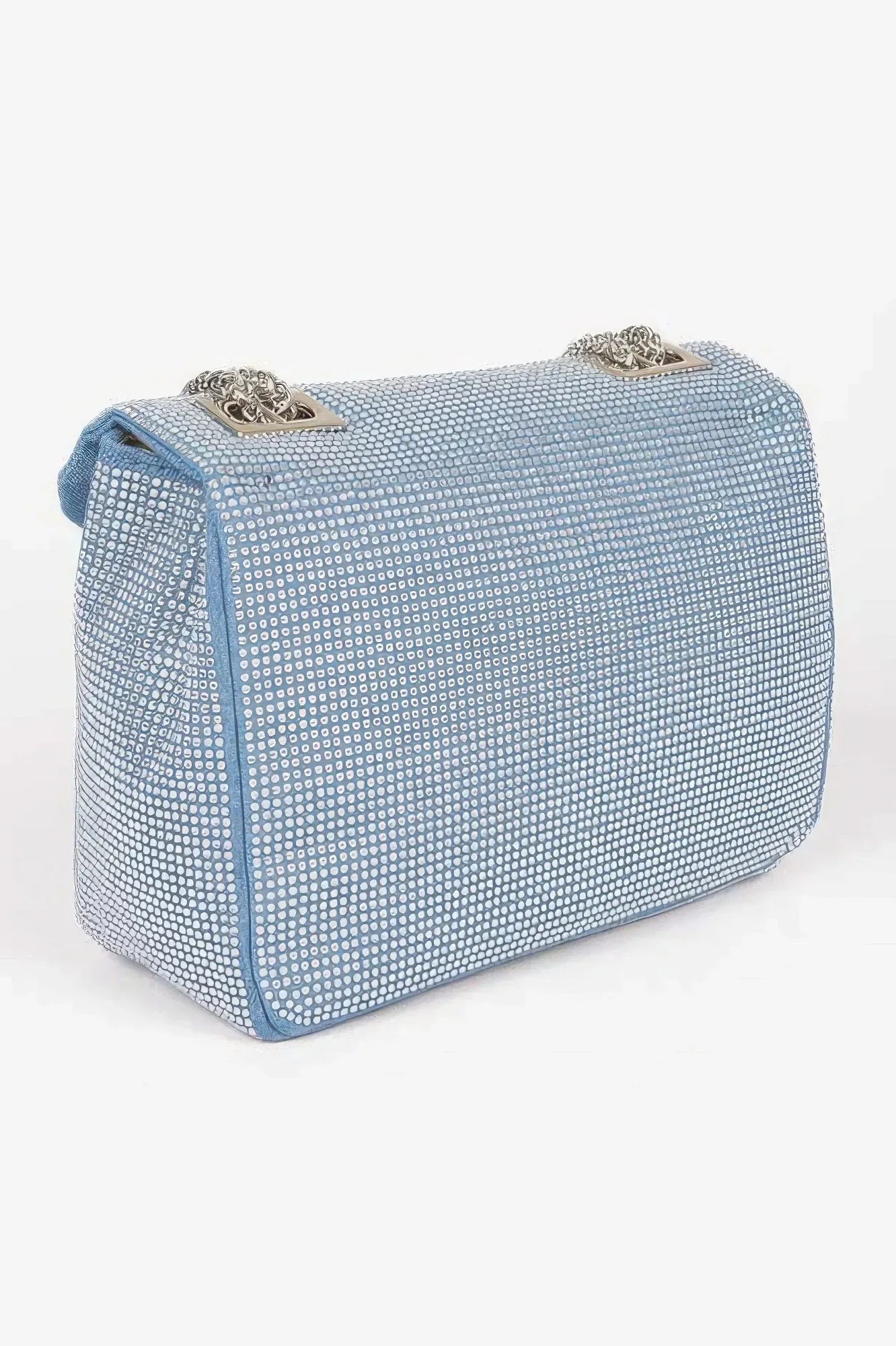 Hot Fix Rhinestone Denim Clutch | Mixtshop LLC