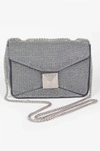 Hot Fix Rhinestone Denim Clutch | Mixtshop LLC