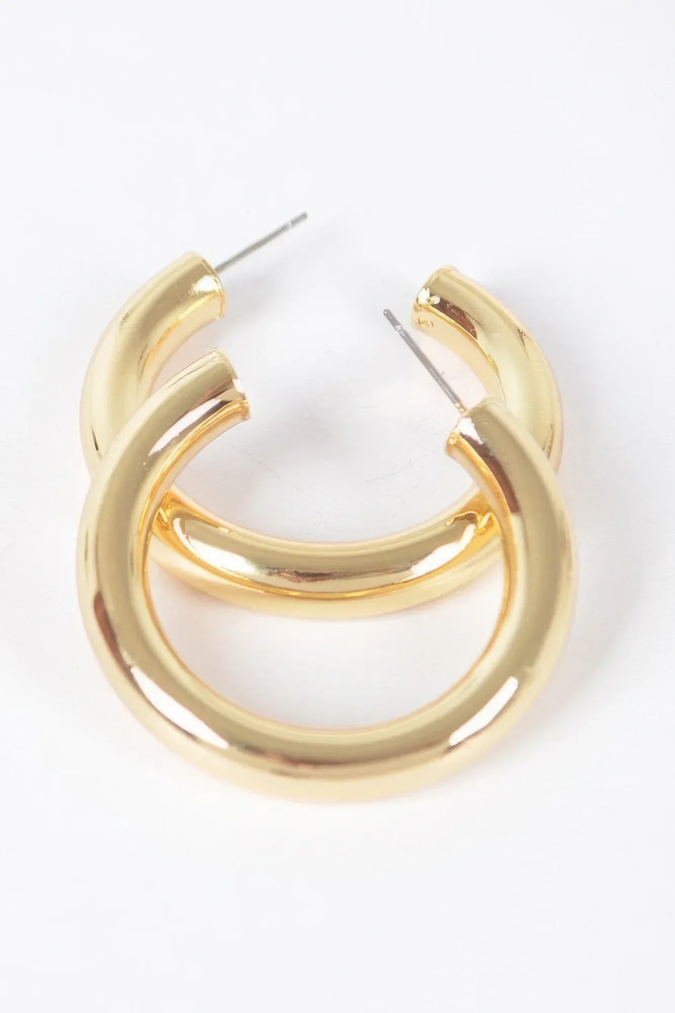4cm Metal Pipe Hoop Earring | Mixtshop LLC Main image
